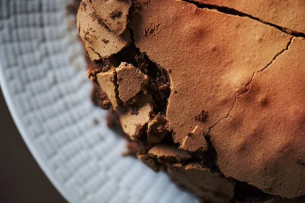 Домашній Липкий Шоколадний Пиріг — стокове фото
