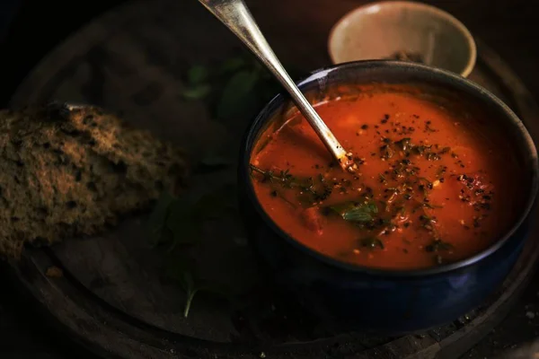 Homemade Tomato Soup Kitchen — Stock Photo, Image