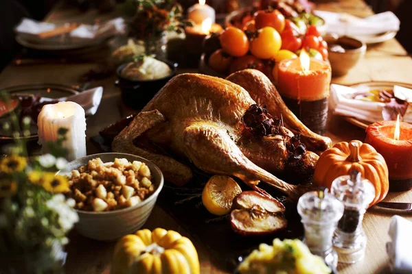 stock image Roasted Turkey Thanksgiving Tradition Celebration Concept