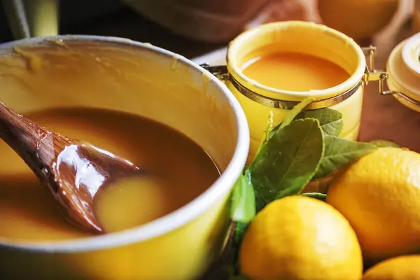 Lemon Curd Food Photography Recipe Idea — Stock Photo, Image
