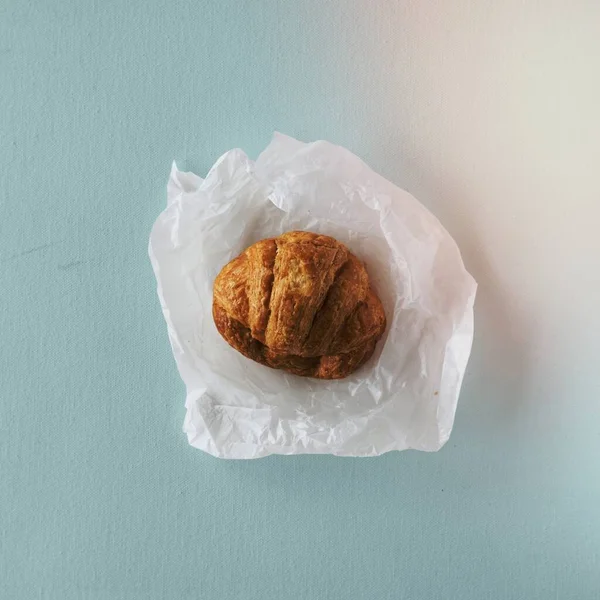 Kruvasan Ekmek Fırını Lezzetli Kahvaltı — Stok fotoğraf