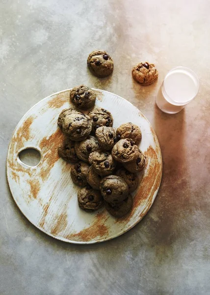 Hemmagjord Vegansk Choklad Chip Cookies — Stockfoto