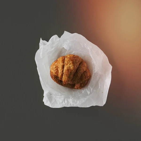Круассан Хлеб Хлебобулочные Вкусный Завтрак — стоковое фото