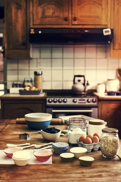 Keuken Kamer Voorbereiding Zelfgemaakte Koken Concept — Stockfoto