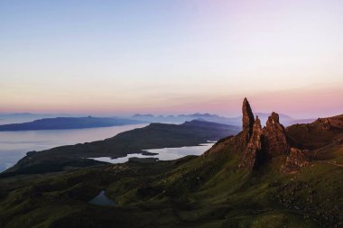 İskoçya 'nın Skye Adası Trotternish Yarımadası' ndaki Fırtına