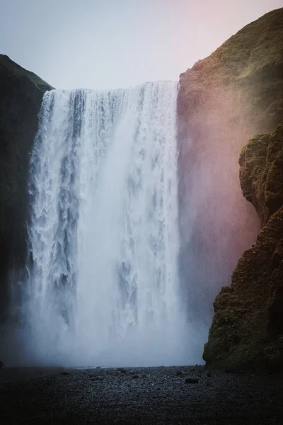 Водопад Скгафосс Реке Скога Юге Исландии — стоковое фото