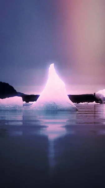 Iceberg Sudeste Islandia Fondo Pantalla Teléfono Móvil —  Fotos de Stock