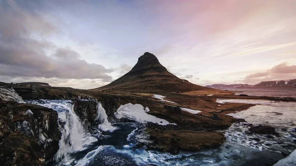 Wasserfall Desktop Hintergrund Ästhetische Natur Foto — Stockfoto