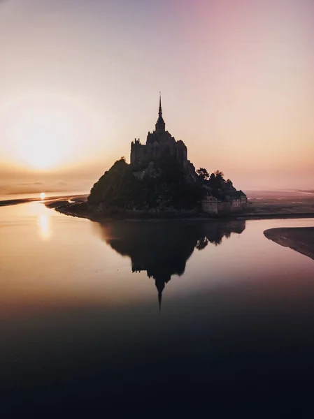 Mont Saint Michel Adası Normandiya Fransa — Stok fotoğraf