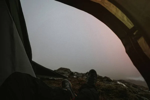 Camping Misty Glen Coe Scotland — Stock Photo, Image