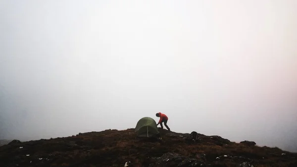 Camping Misty Glen Coe Scotland — Stock Photo, Image