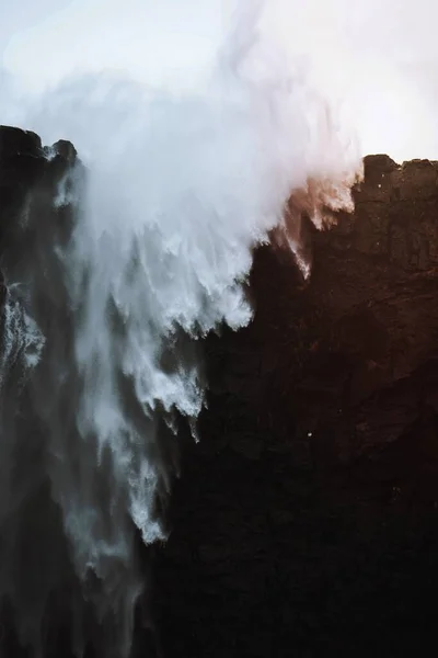 stock image A Foss waterfall in the Faroe Islands