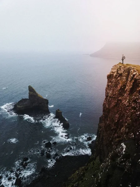 Skoçya Daki Skye Adası Ndaki Talisker Körfezi Nin Insansız Hava — Stok fotoğraf