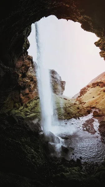 View Kvernufoss Waterfall South Iceland — Stock Fotó