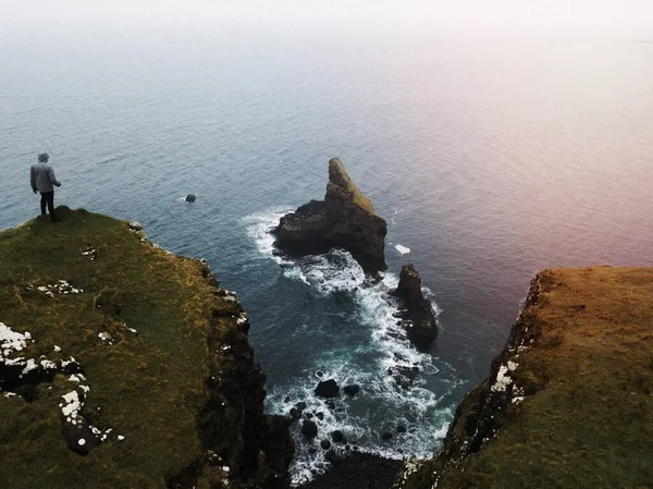 Drone Skott Talisker Bay Isle Skye Skottland — Stockfoto