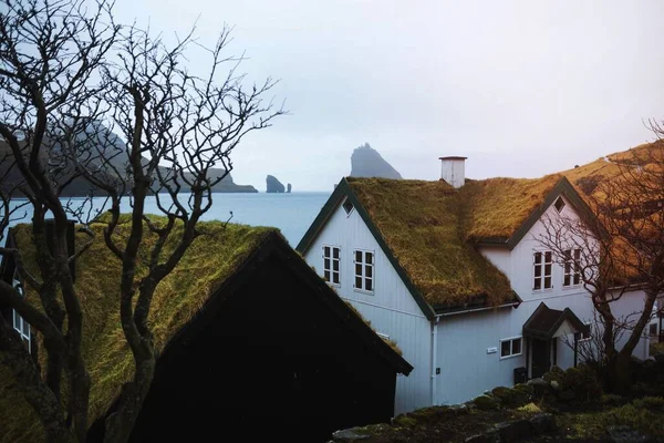Danimarka Krallığı Nın Bir Parçası Olan Faroe Adaları Ndaki Bour — Stok fotoğraf