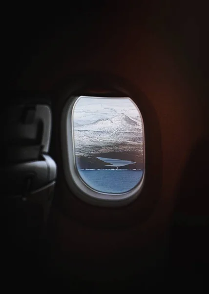 Uitzicht Vanaf Een Vlucht Atlantische Oceaan Naar Faeröer — Stockfoto