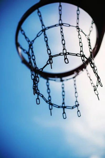 Металлическое Кольцо Баскетбола — стоковое фото