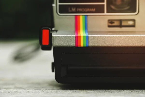 Fechar Uma Câmera Instantânea Polaroid — Fotografia de Stock