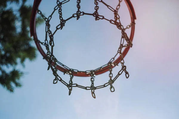 Close Basket Hoop — стоковое фото