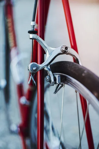 自転車のブレーキ機構の閉鎖 — ストック写真