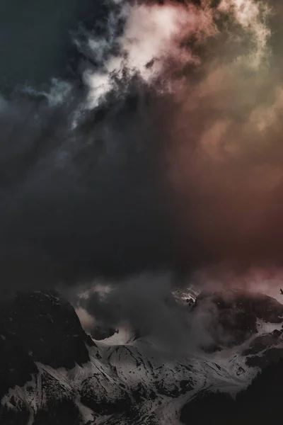 Sunlight Cloudy Sky Glacier — Stock Photo, Image