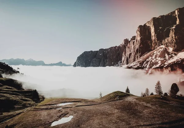 Mar Niebla Dolomitas Italia — Foto de Stock