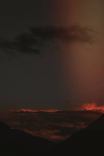 Widok Czerwonych Chmur Świcie — Zdjęcie stockowe