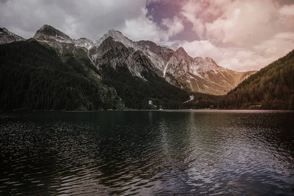 Landscape Lake Anthoiz Italy — Stock Photo, Image