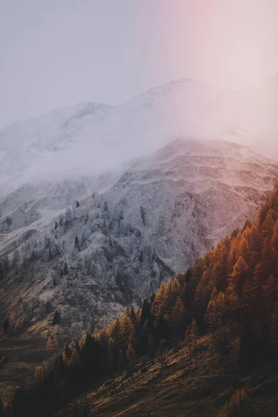 Transição Inverno Para Cair Tirol Sul — Fotografia de Stock