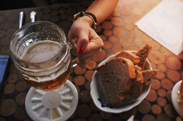 Пиво Хліб — стокове фото