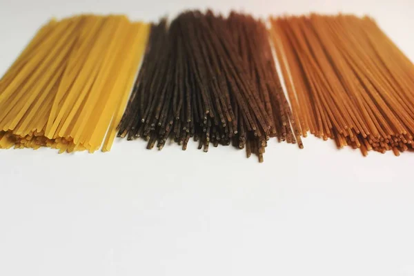 Tricolor Spaghetti Food Photography — Stock Photo, Image