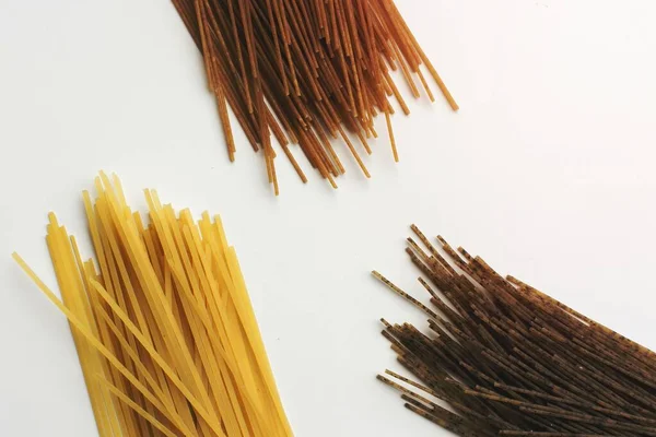 Tricolor Spaghetti Food Photography — Stock Photo, Image