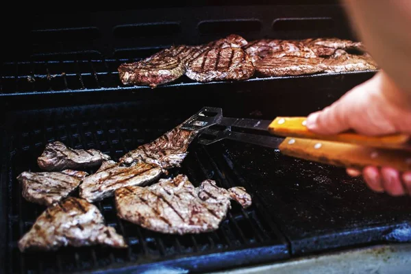 Beef Steaks Barbeque Grill — Stock Photo, Image