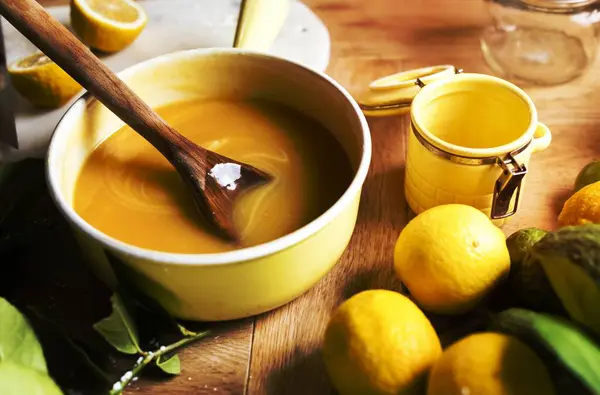 Lemon Curd Food Photography Recipe Idea — Stock Photo, Image