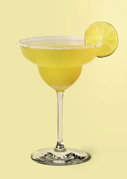 Citroen Margarita Cocktail Drinken Achtergrond — Stockfoto