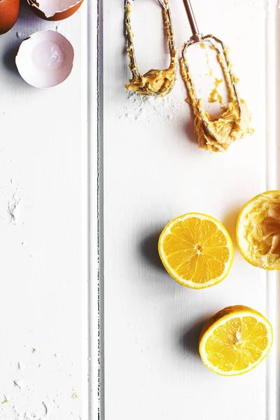 Fresh Baked Homemade Lemon Cake Recipe — Stock Photo, Image