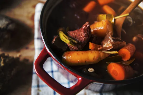 Homemade Beef Stew Food Photography Recipe Idea — Stock Photo, Image