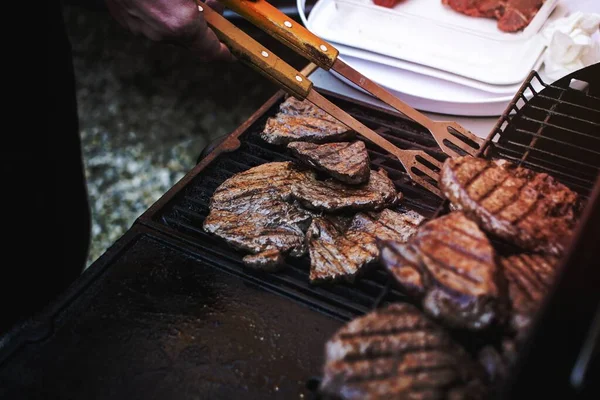 Grilled Beef Steaks Barbeque — Stock Photo, Image