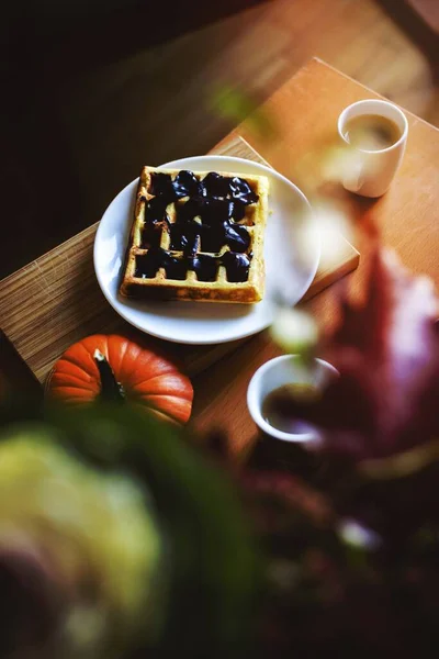 Waffle Kahve — Stok fotoğraf