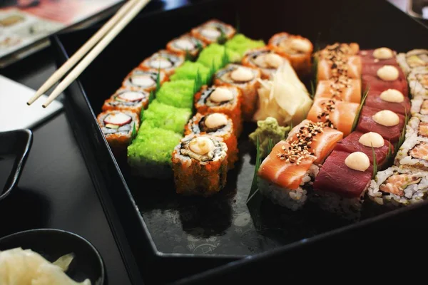 Sushi Black Box — Stock Photo, Image
