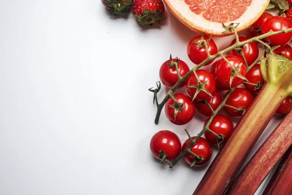 Una Variedad Frutas Verduras Rojas — Foto de Stock
