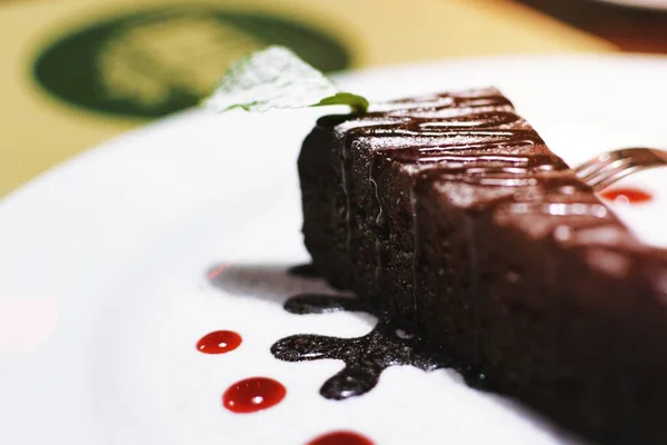 Bolo Chocolate Escuro — Fotografia de Stock