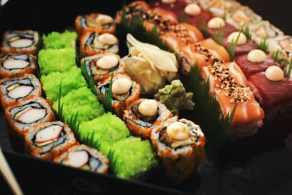 Colorful Sushi Box — Stock Photo, Image