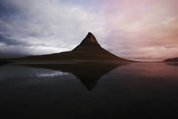 Kilátás Kirkjufell Izland — Stock Fotó