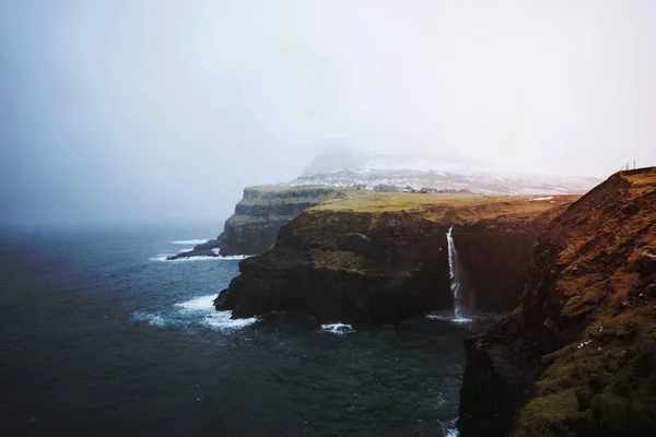 Uma Cachoeira Mlafossur Nas Ilhas Faroé — Fotografia de Stock