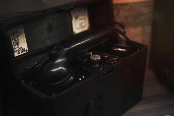Военный Телефон Второй Мировой Войны — стоковое фото