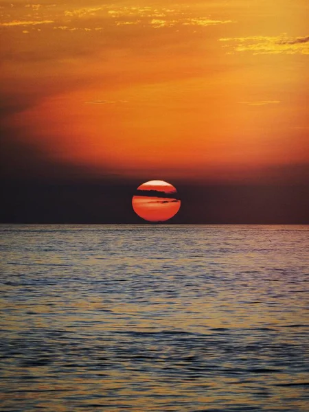 Солнце Садится Галпагосских Островах Эквадор — стоковое фото