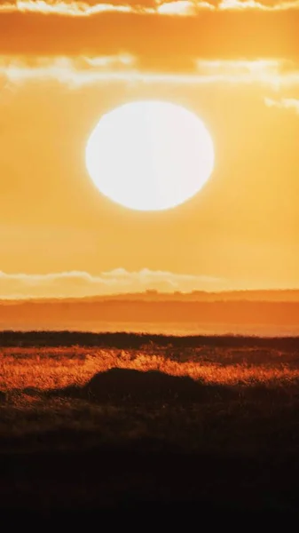 Солнце Встает Над Полуостровом Снайфельснес Исландия Обои Мобильных Телефонов — стоковое фото