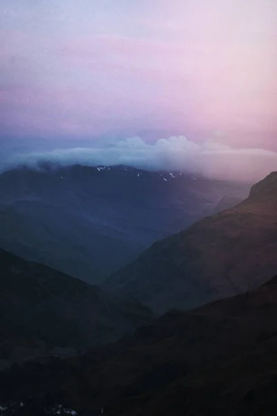 Pastellfarbener Himmel Loughrigg Fell Dem Lake District England — Stockfoto
